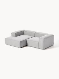 Modulares Ecksofa Lennon, Bezug: 100 % Polyester Der strap, Gestell: Massives Kiefernholz, Spe, Füße: Kunststoff Dieses Produkt, Webstoff Grau, B 238 x T 180 cm, Eckteil links