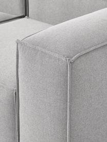 Modulares Ecksofa Lennon, Bezug: 100 % Polyester Der strap, Gestell: Massives Kiefernholz, Spe, Füße: Kunststoff Dieses Produkt, Webstoff Grau, B 238 x T 180 cm, Eckteil links