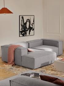 Modulares Ecksofa Lennon, Bezug: 100 % Polyester Der strap, Gestell: Massives Kiefernholz, Spe, Füße: Kunststoff Dieses Produkt, Webstoff Grau, B 238 x T 180 cm, Eckteil links