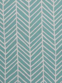 Gemusterte Kissenhülle Elias, 100% Polyester, Weiß, Blau, 40 x 40 cm