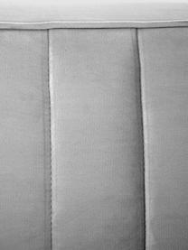 Fluwelen bank Weaver (3-zits) in grijs met houten poten, Bekleding: 100% polyester fluweel, Frame: multiplex, Poten: rubberhout, Grijs, 196 x 85 cm