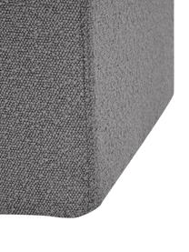 Pouf contenitore in bouclé grigio scuro Winou, Rivestimento: 100% poliestere Il rivest, Tessuto bouclé grigio scuro, Larg. 50 x Alt. 48 cm