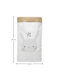 Sac de rangement Rabbit, Papier recyclé, Blanc, multicolore, larg. 60 x haut. 90 cm