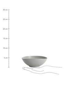 Keramische kommen Refine mat grijs in organische vorm Ø 15, 4 stuks, Keramiek, Grijs, Ø 15 x H 6 cm