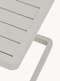 Mesa auxiliar para exterior Konnor, Aluminio con pintura en polvo, Beige claro mate, An 45 x Al 45 cm