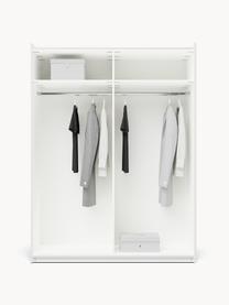 Modularer Schwebetürenschrank Leon, 150 cm Breite, mehrere Varianten, Korpus: Spanplatte, melaminbeschi, Weiss, Basic Interior, B 150 x H 200 cm