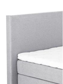 Letto boxspring premium Eliza, Materasso: a molle insacchettate a 7, Piedini: legno di faggio massiccio, Grigio, 200 x 200