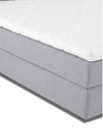 Letto boxspring premium Eliza, Materasso: a molle insacchettate a 7, Piedini: legno di faggio massiccio, Grigio, 200 x 200