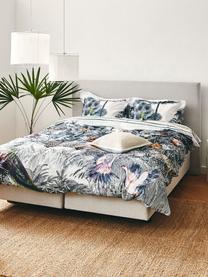 Łóżko kontynentalne premium Eliza, Nogi: lite drewno bukowe, lakie, Szary, 200 x 200 cm