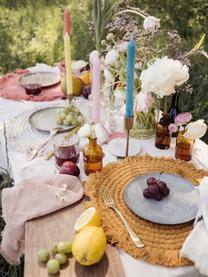 Serviette de table rose Layer, 4 pièces, 100 % coton, Rose, blanc crème, larg. 45 x long. 45 cm