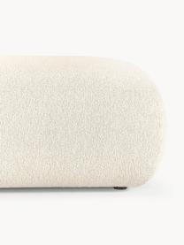 Diván modular grande en tejido bouclé Sofia, Tapizado: tejido bouclé (100% polié, Estructura: madera de abeto, tablero , Patas: plástico Este producto es, Bouclé blanco Off White, An 340 x F 103 cm, módulo esquina izquierda