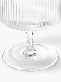 Verres à vin striés soufflés bouche Ripple, 2 pièces, Verre, soufflé bouche, Transparent, haute brillance, Ø 8 x haut. 13 cm, 270 ml