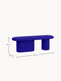 Čalouněná lavice Rull, Královská modrá, Š 130 cm, H 36 cm