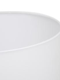 Große Tischlampe Bela mit Glasfuß, Lampenschirm: Baumwolle, Lampenfuß: Glas, Weiß, Grau, Ø 30 x H 50 cm