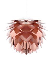 Hanglamp Silvia, bouwpakket, Lampenkap: polypropyleen, Baldakijn: kunststof, Koperkleurig, wit, Ø 50  x H 41 cm