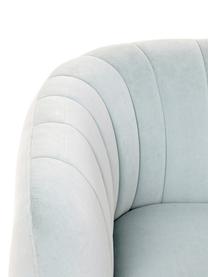 Sofa z aksamitu Ara (2-osobowa), Tapicerka: 100% aksamit poliestrowy, Nogi: metal powlekany, Niebieski, S 129 x G 73 cm