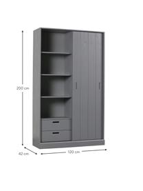 Armoire porte coulissante Move, Gris