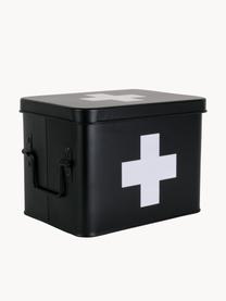 Skladovací box Medicine, Potažený kov, Černá, Š 21 cm, V 16 cm