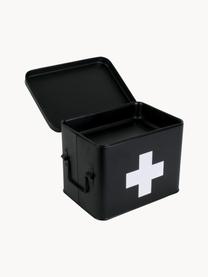 Skladovací box Medicine, Potažený kov, Černá, Š 21 cm, V 16 cm