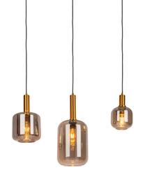 Lámpara de techo Smoky, Cable: plástico, Dorado, gris oscuro, An 70 x Al 33 cm