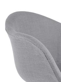 Gestoffeerde armstoel Claire, Zitvlak: kunststof, Bekleding: polyester, Poten: beukenhout, Bekleding: grijs. Poten: beukenhoutkleurig, B 61 x D 58 cm