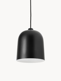 Kleine hanglamp Angle, Lampenkap: gecoat metaal, Diffuser: kunststof, Zwart, Ø 21 x H 32 cm