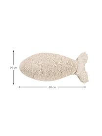 Kissen Baby Fish, mit Inlett, Bezug: 97% Baumwolle, 3% recycel, Beige, B 30 x L 60 cm