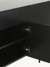 Sideboard Elona, Korpus: Mitteldichte Holzfaserpla, Fußgestell: Metall, pulverbeschichtet, Schwarz, matt, B 200 x H 75 cm