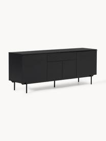 Sideboard Elona, Korpus: Mitteldichte Holzfaserpla, Fußgestell: Metall, pulverbeschichtet, Schwarz, matt, B 200 x H 75 cm