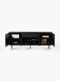 Holz-Sideboard Elona, Korpus: Mitteldichte Holzfaserpla, Fußgestell: Metall, pulverbeschichtet, Schwarz, B 200 x H 75 cm