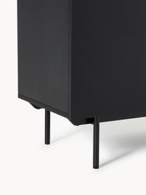 Credenza Elona, Nero opaco, Larg. 200 x Alt. 75 cm