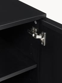 Sideboard Elona, Korpus: Mitteldichte Holzfaserpla, Fußgestell: Metall, pulverbeschichtet, Schwarz, matt, B 200 x H 75 cm