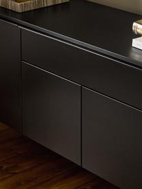 Holz-Sideboard Elona, Korpus: Mitteldichte Holzfaserpla, Fußgestell: Metall, pulverbeschichtet, Schwarz, B 200 x H 75 cm