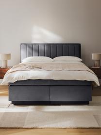 Kontinentální postel s úložným prostorem Livia, Tmavě šedá, Š 180 cm, D 200 cm, stupeň tvrdosti H2