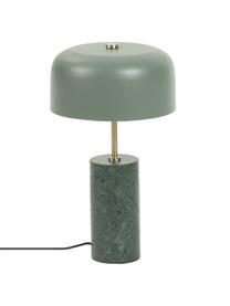 Lampe à poser avec socle en marbre Videl, Vert, Ø 26 x haut. 44 cm