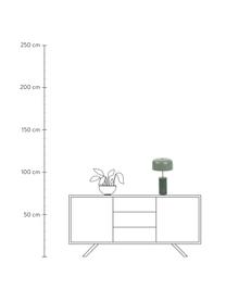 Tischlampe Videl mit Marmorfuss, Lampenschirm: Metall, beschichtet, Gestell: Metall, Grün, Ø 26 x H 44 cm