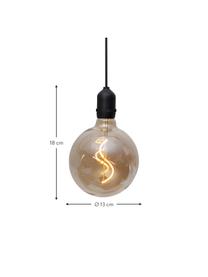 Lampe mobile à suspendre, avec minuterie Bowl, Ambré, transparent, noir, Ø 13 x haut. 18 cm