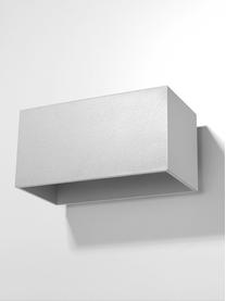 Wandleuchte Geo Maxi, Lampenschirm: Aluminium, Grau, 20 x 10 cm