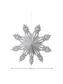 Závesná dekorácia Snowflake, Papier, Odtiene striebornej, Ø 46 cm