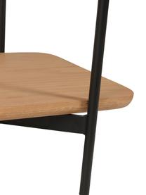 Estantería de madera y metal Easy, Estante: tablero de fibras de dens, Estructura: metal recubierto, Negro, marrón, An 90 x Al 175 cm