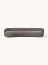 Sofa Alba (4-Sitzer), Bezug: 97 % Polyester, 3 % Nylon, Gestell: Massives Fichtenholz, Bir, Webstoff Taupe, B 326 x T 112 cm