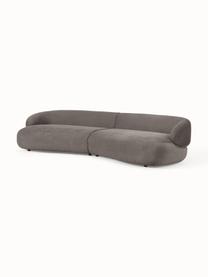 Sofa Alba (4-osobowa), Tapicerka: 97% poliester, 3% nylon D, Stelaż: lite drewno świerkowe, sk, Nogi: tworzywo sztuczne Ten pro, Taupe tkanina, S 326 x G 112 cm