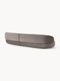 Sofa Alba (4-osobowa), Tapicerka: 97% poliester, 3% nylon D, Stelaż: lite drewno świerkowe, sk, Nogi: tworzywo sztuczne Ten pro, Taupe tkanina, S 326 x G 112 cm