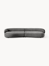 Sofa Alba (4-osobowa), Tapicerka: 97% poliester, 3% nylon D, Stelaż: lite drewno świerkowe, sk, Nogi: tworzywo sztuczne Ten pro, Taupe tkanina, S 326 x G 112 cm