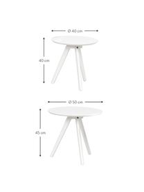 Table d'appoint Yumi, 2 élém., Blanc, Lot de différentes tailles