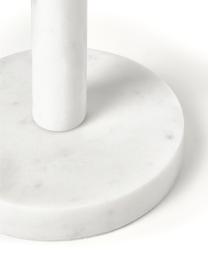 Marmeren keukenrolhouder Agata, Marmer, Wit, gemarmerd, Ø 15 x H 30 cm