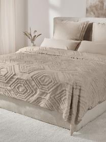 Bedsprei Faye met getufte decoratie, 100% katoen, Beige, B 240 x L 260 cm (voor bedden tot 200 x 200 cm)