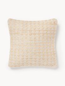 Housse de coussin 50x50 en jute Flint, Tons beiges, larg. 50 x long. 50 cm