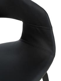 Stolička s opierkami z umelej kože Nova, 2 ks, Čierna