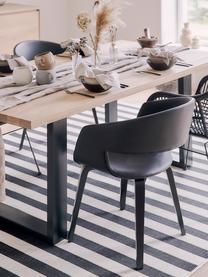 Chaises en cuir synthétique à accoudoirs Nova, 2 pièces, Noir